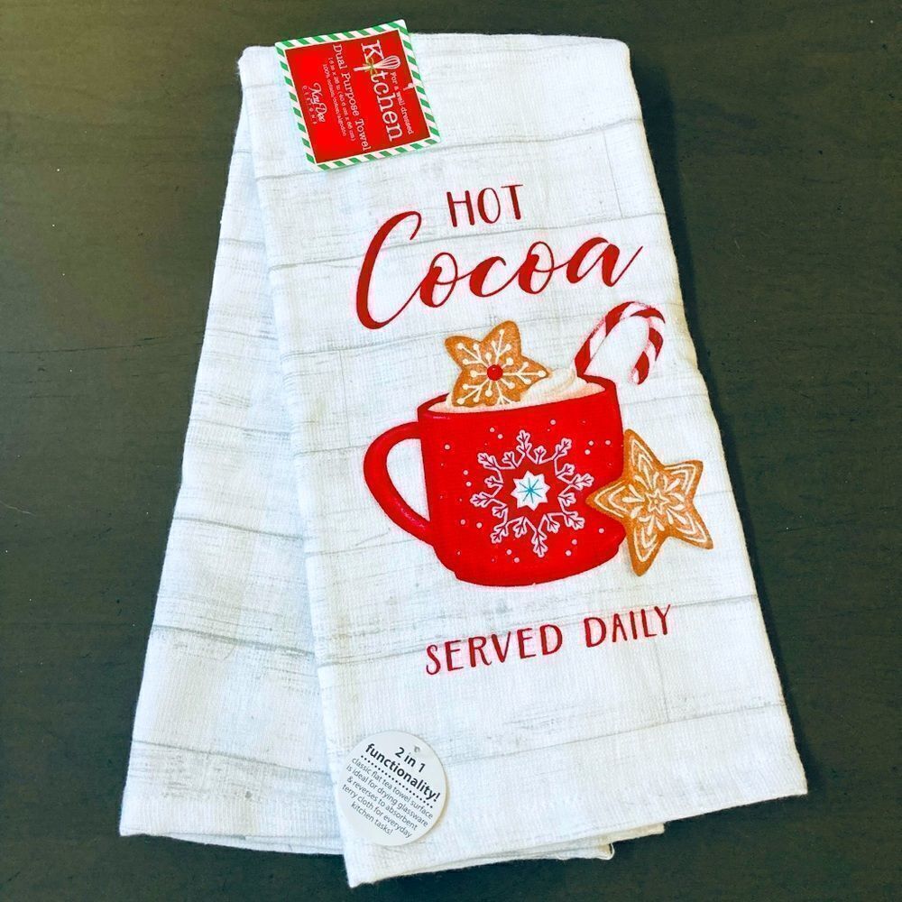 Hot Cocoa Holiday Kitchen Dish Towel